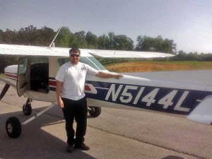 Clint Staples after his first solo flight.