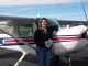 Mandi Lowe after a solo flight in N5144L