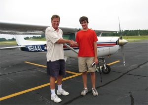 Mitch Plyler solo flight at KHNZ